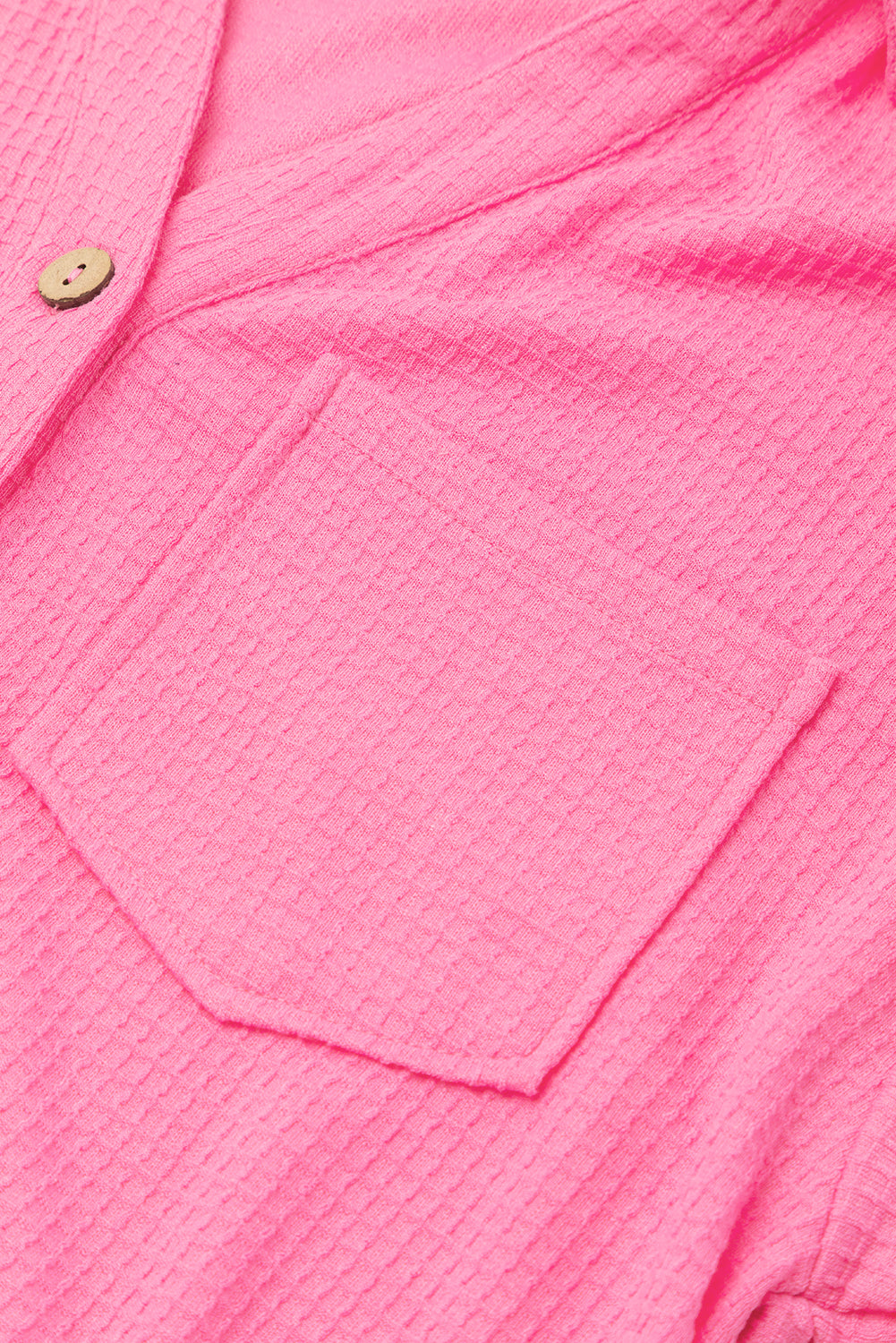 Bright Pink Textured Shorts Outfit