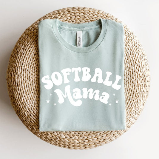 Softball Mama Stars Short Sleeve Graphic Tee