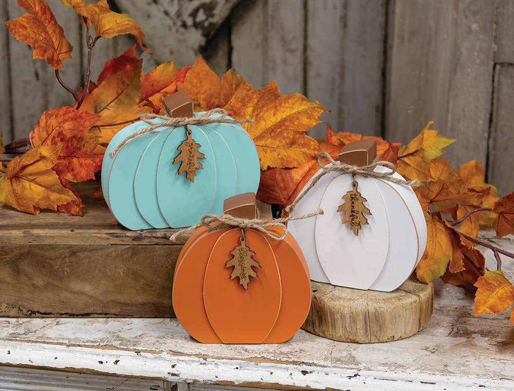 Fall Word Tag Chunky Pumpkin, 3 Assorted