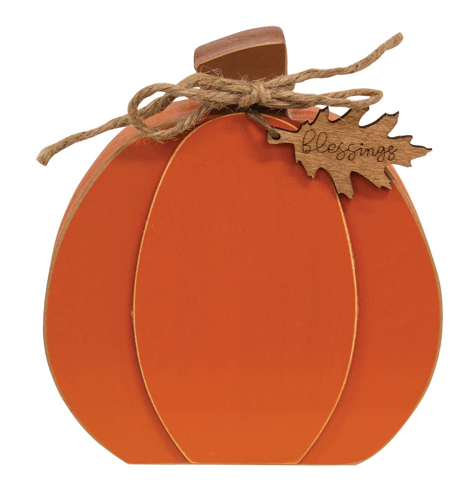 Fall Word Tag Chunky Pumpkin, 3 Assorted