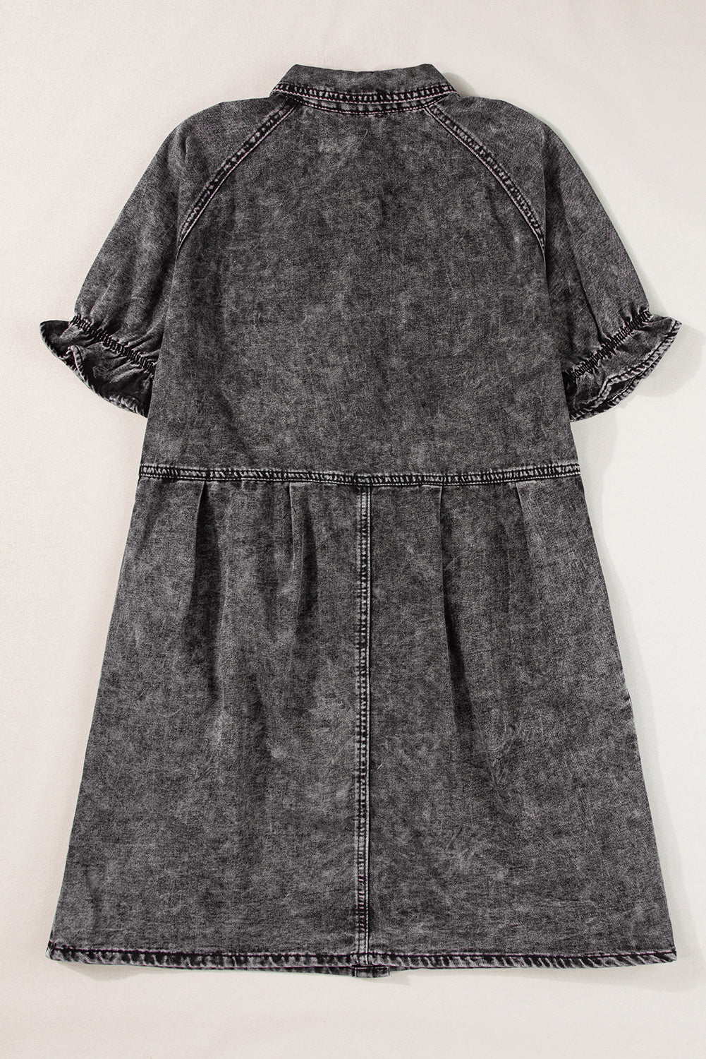 Grey Mineral Wash Denim Dress