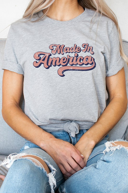Made In America Patriotic July Fourth Graphic Tee
