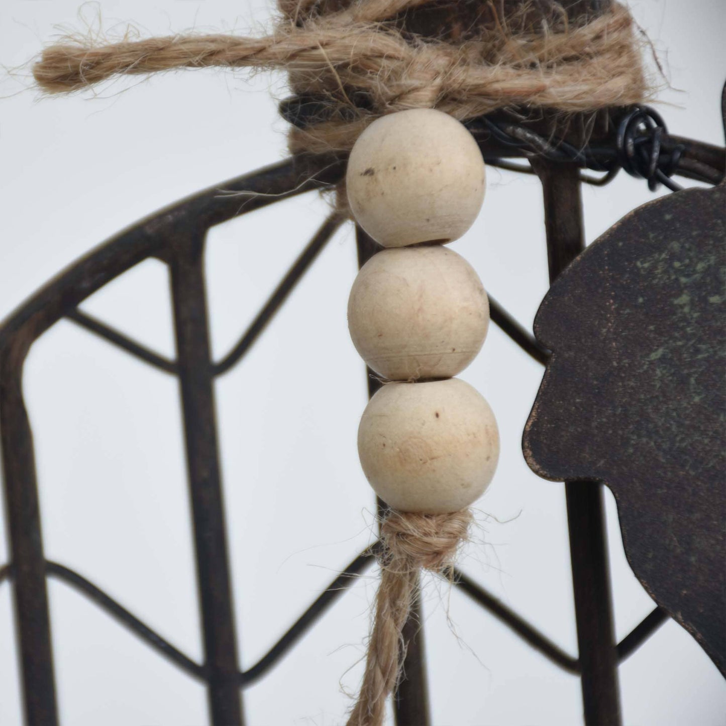 Metal and Wood Fall Pumpkin Decor 6.7"x8.5"