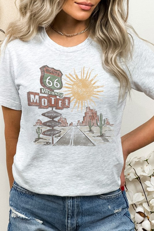Route 66 Motel Vacancy Road Trip Graphic Tee