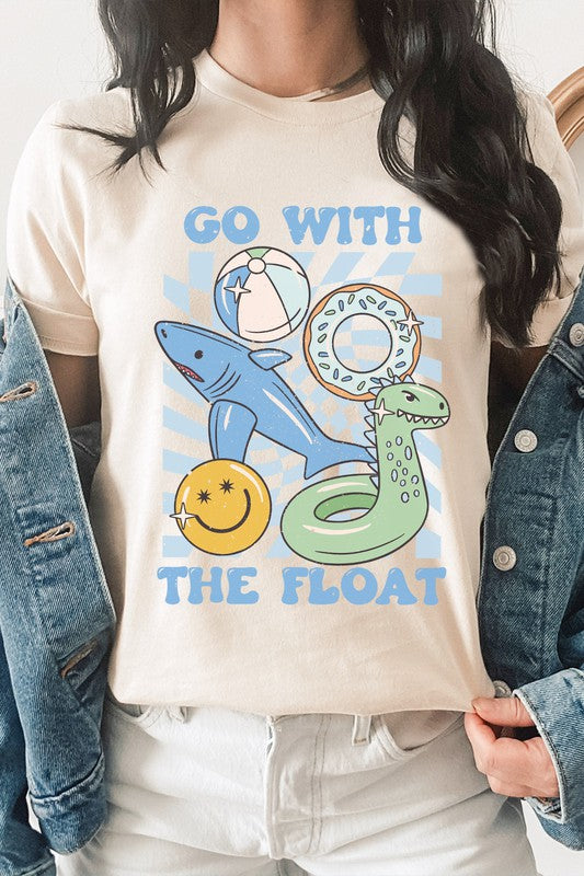 Blue Go With The Float Pool Toys Graphic Tee