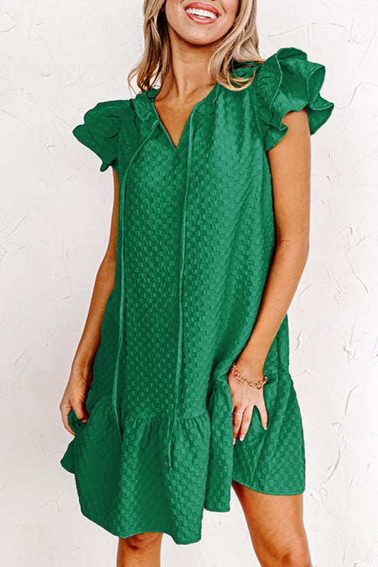 Green Flutter  Dress