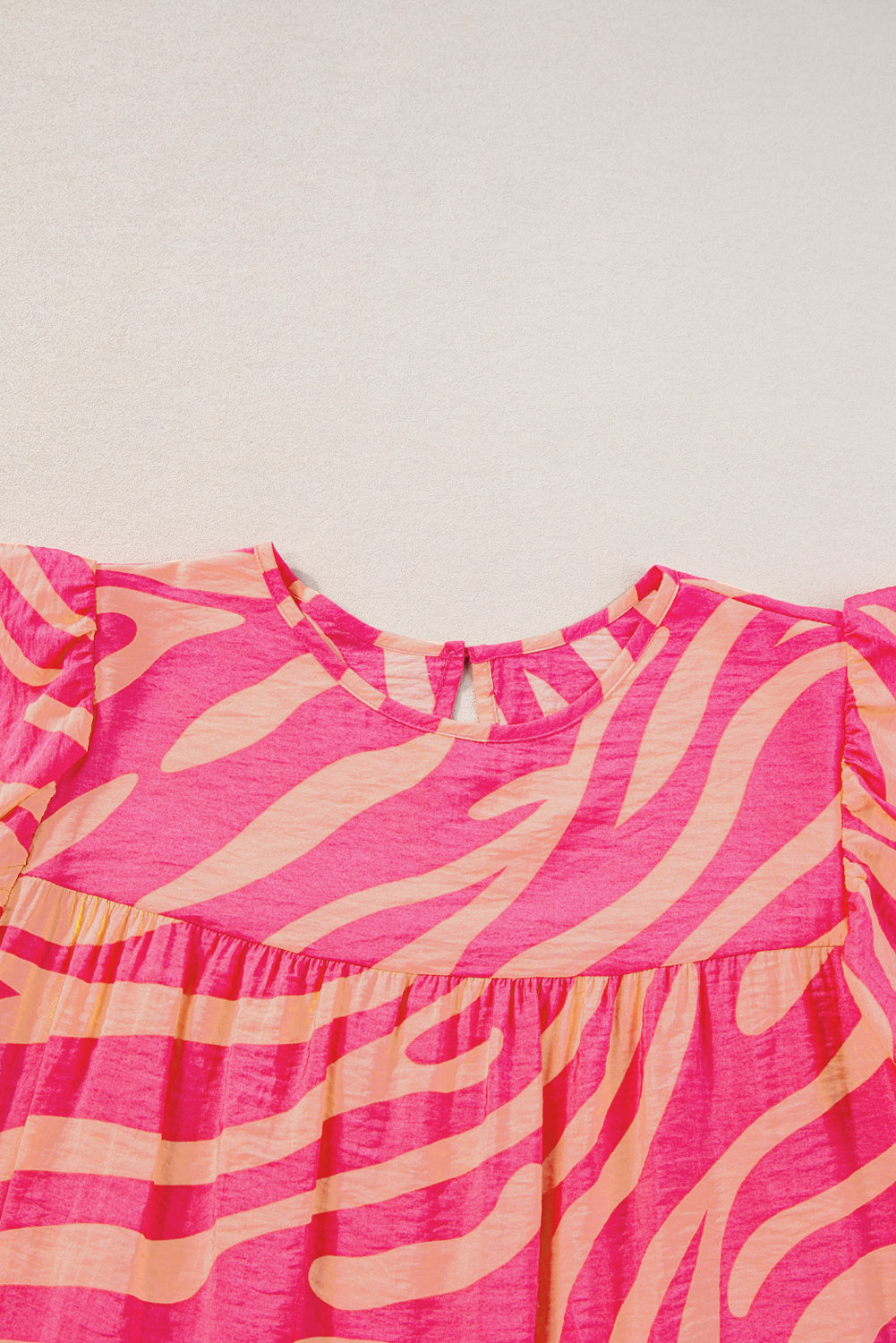 Pink Zebra Pocketed Dress