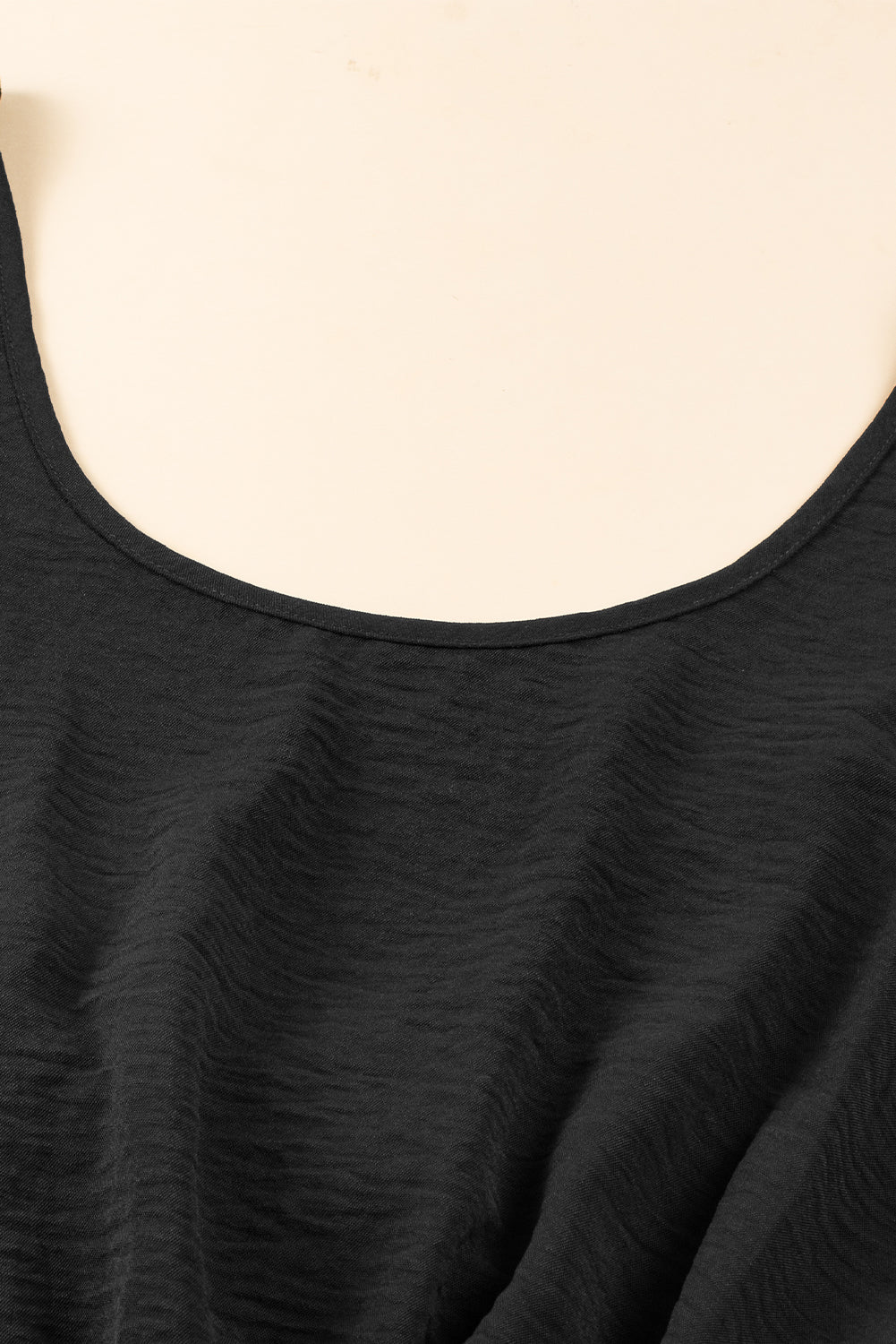 Black Knotted Sleeveless Romper