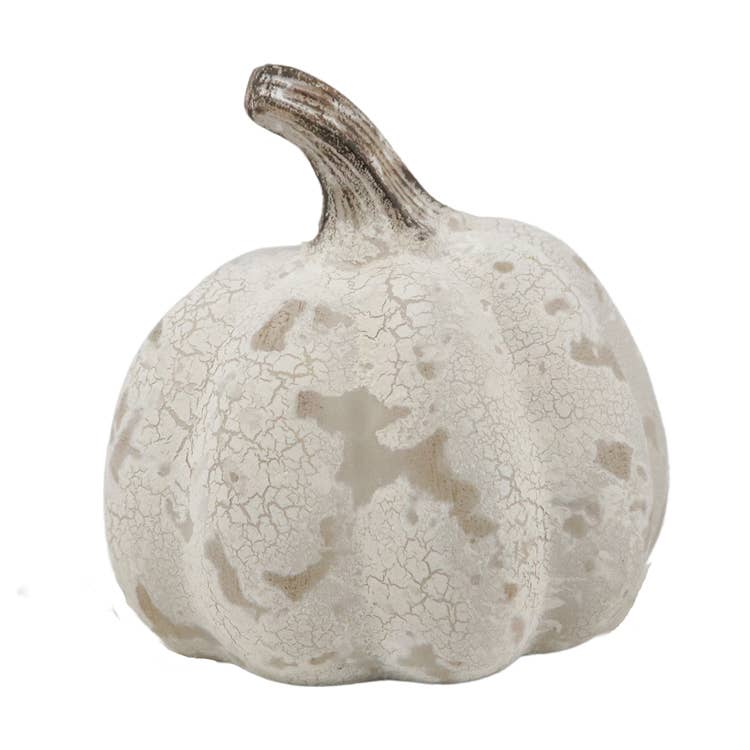 Distressed Resin Pumpkin - 5.5 x 4.9 x 5.7 in