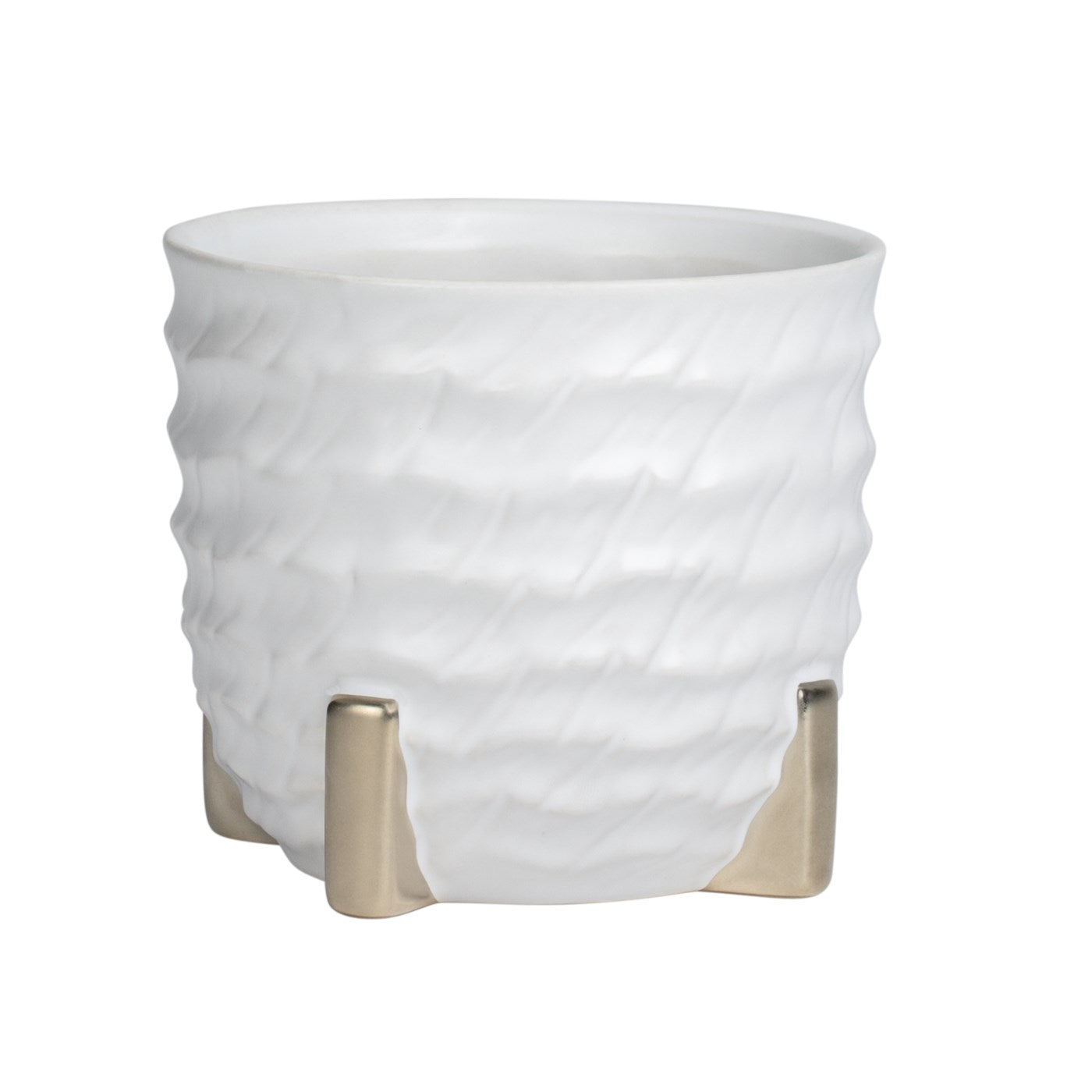 Rido Ripple Gold Footed Planter