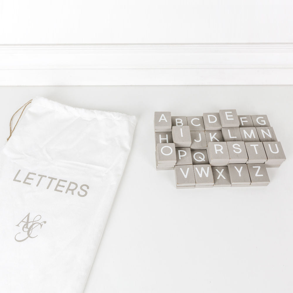 Vintage Gray Letter Set