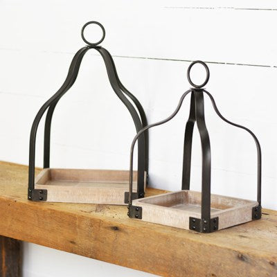 Metal & Wood Lantern
