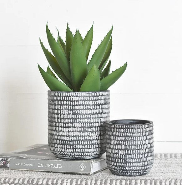 Black Dot Pattern Pots