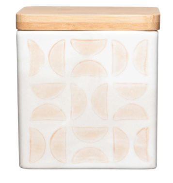 Hand-Painted Canister With Lid