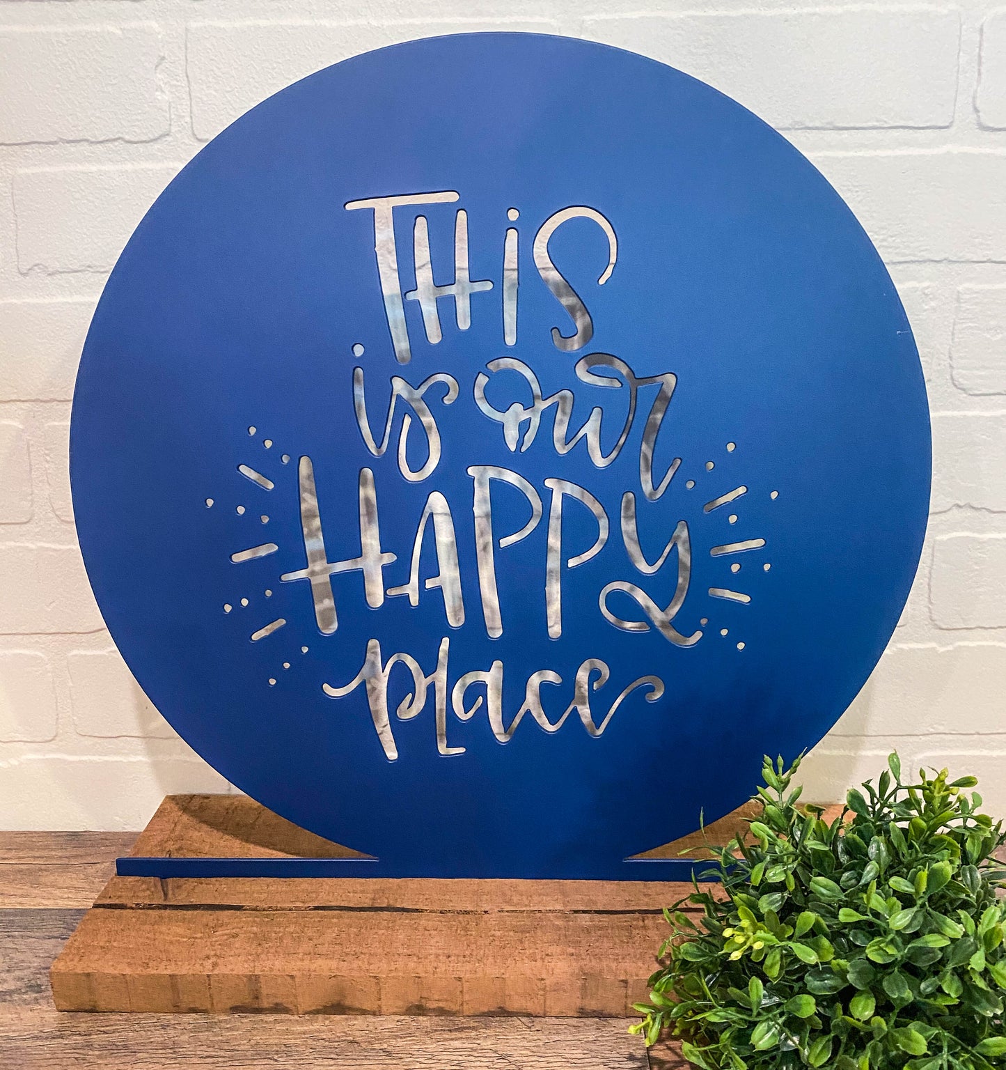 16” This Is Our Happy Place Cutout - Bright Navy