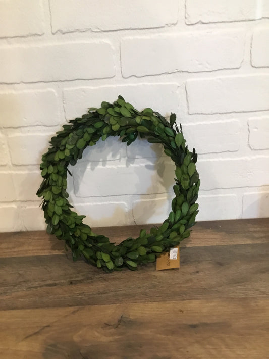 9.75 round preserved boxwood wreath