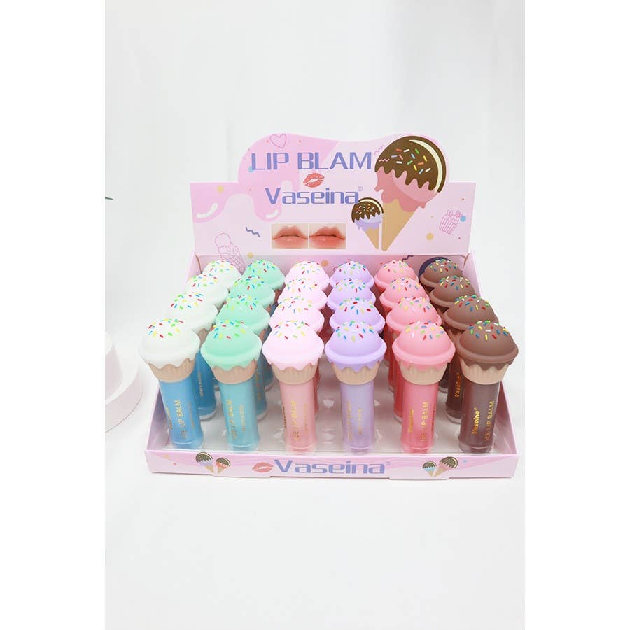 24-Pcs Ice Cream Lip Balm: MIX COLOR / ONE