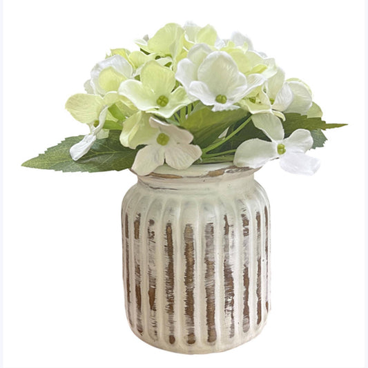 Artificial Hydrangea in Ceramic Pot  (SKU#: 12664)