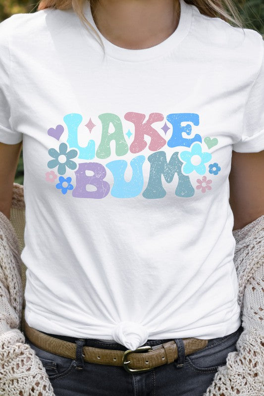 Pastel Flowers Lake Bum Summer Water Graphic Tee