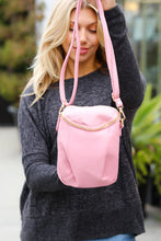 Load image into Gallery viewer, Pink Vegan Leather Small Cross Body Bag
