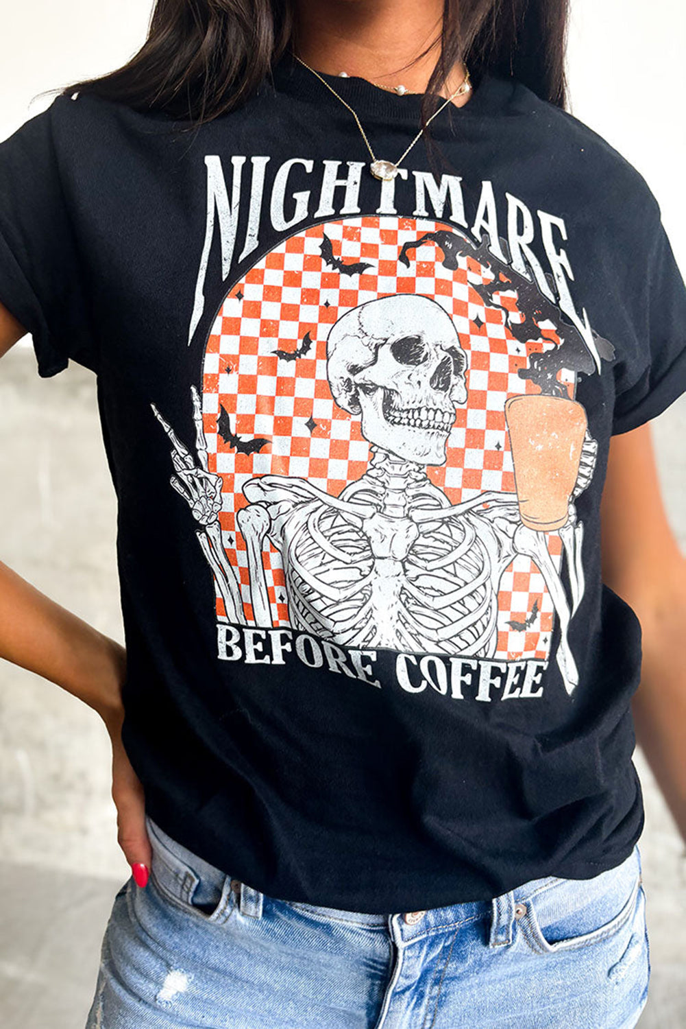 Black Nightmare Before Coffee Tee