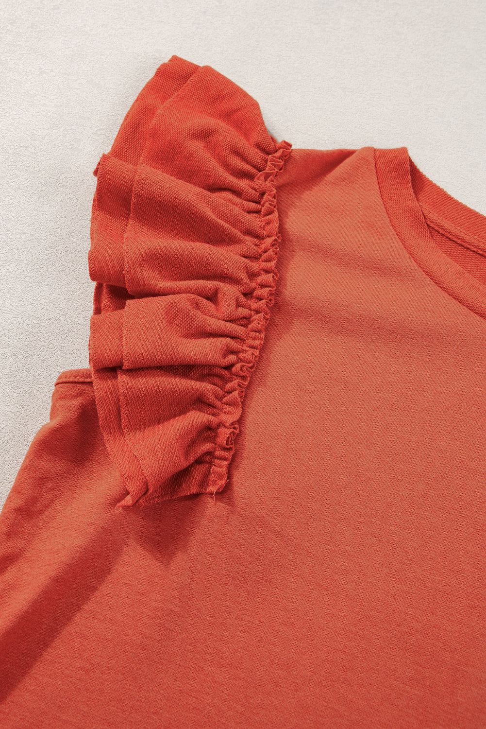 Orange Tiered  Sleeve T Shirt