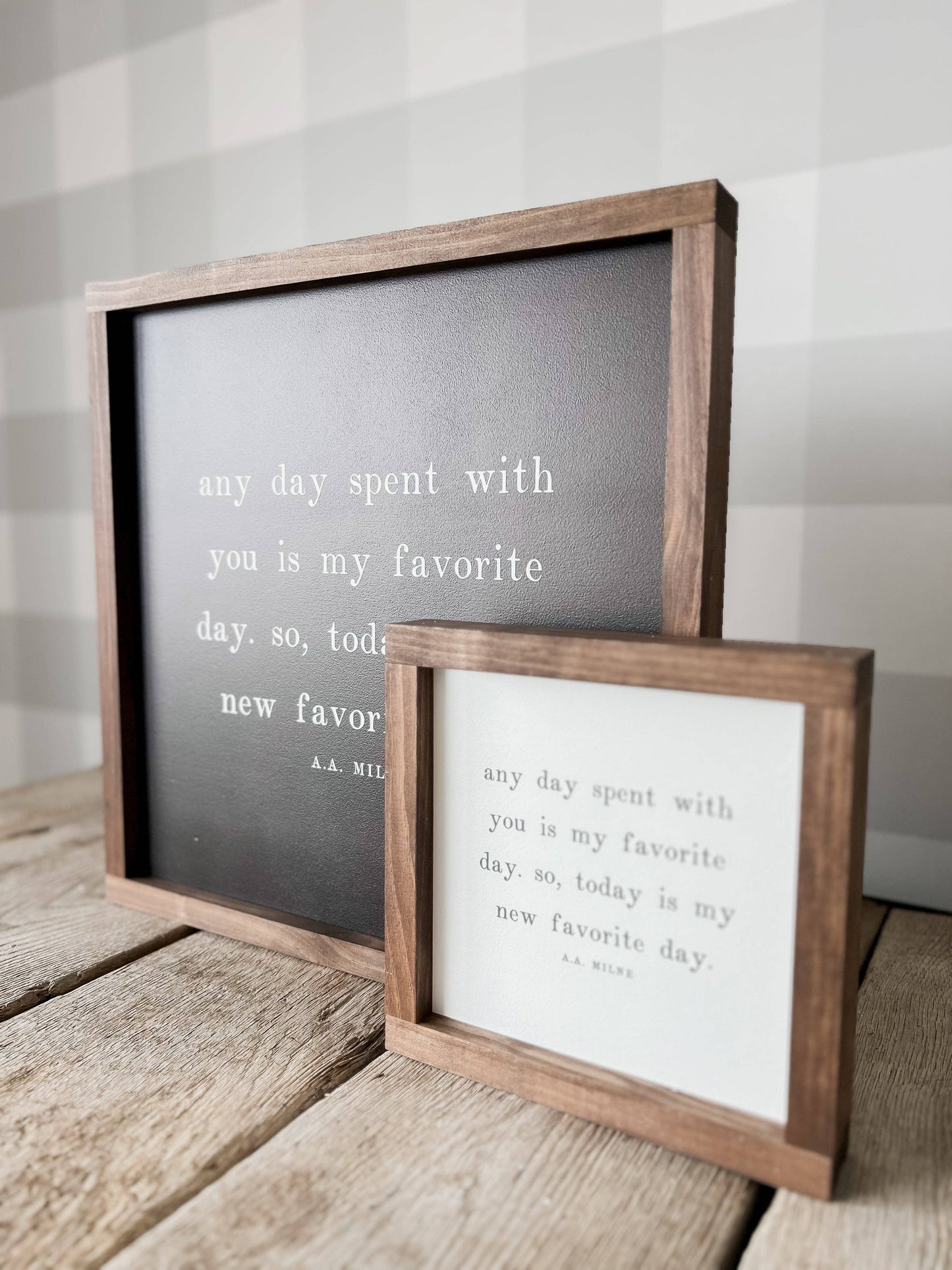 Any Day Spent With You Wood Sign | Valentine's Day Decor