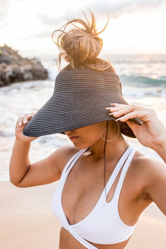 Natural Bow Rollup Visor