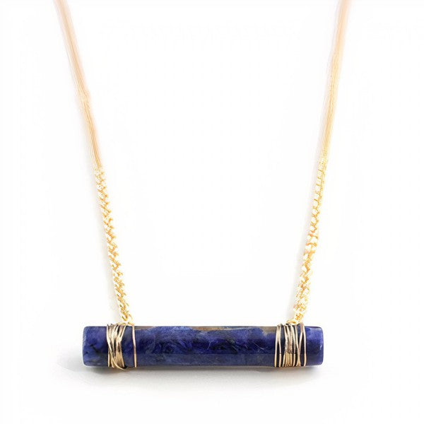 Quartz Cylinder Necklace