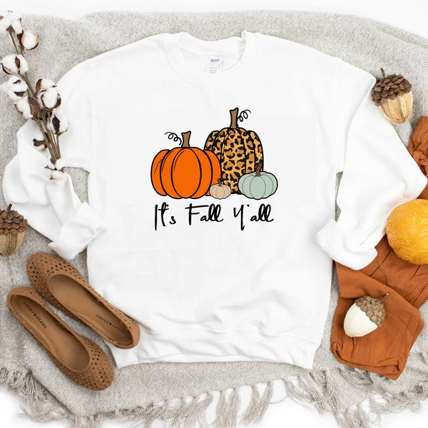 It's Fall Y'all Pumpkins Graphic Sweatshirt