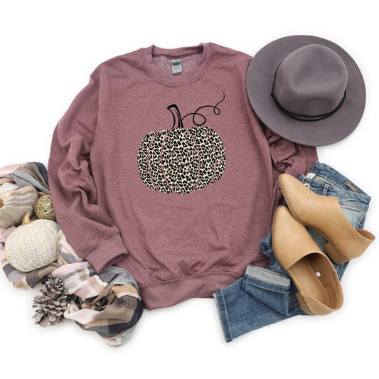 Leopard Pumpkin Graphic Sweatshirt