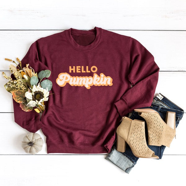 Retro Hello Pumpkin Sweatshirt