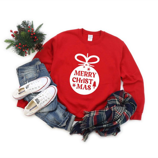 Merry Christmas Ornament Graphic Sweatshirt