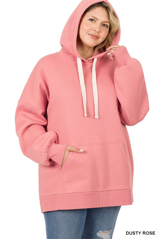 Oversized Hoodie Longline Sweatshirt - PLUS