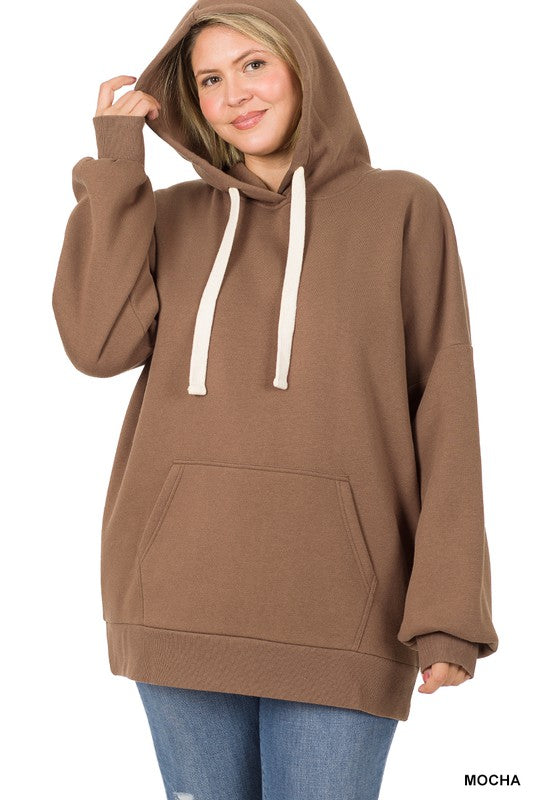 Oversized Hoodie Longline Sweatshirt - PLUS