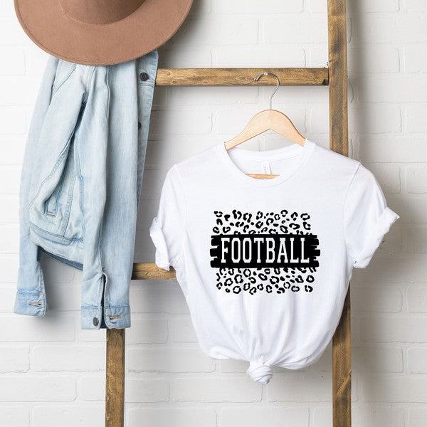 Football Leopard Short Sleeve Graphic Tee