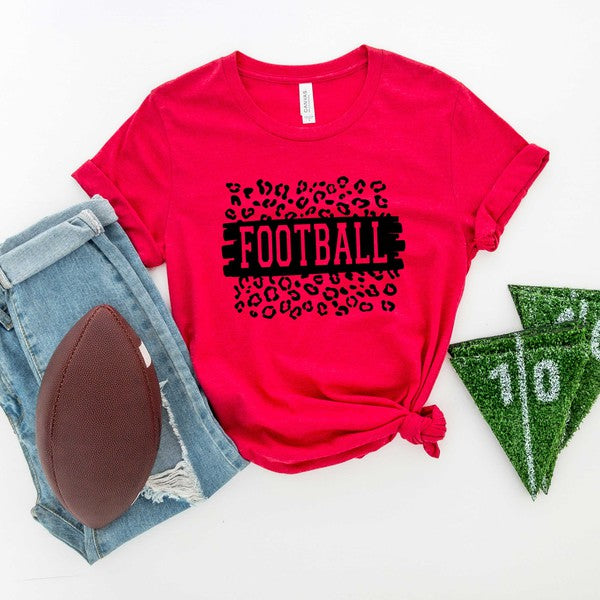 Football Leopard Short Sleeve Graphic Tee