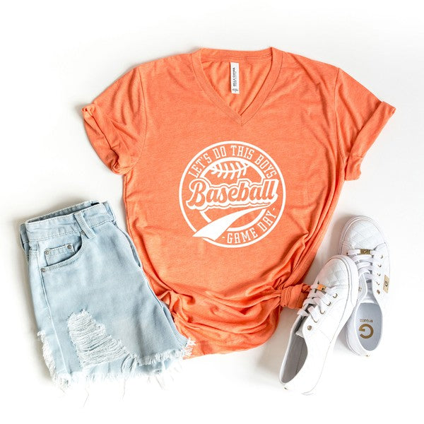 Let's Do This Boys Game Day Graphic V-Neck Tee