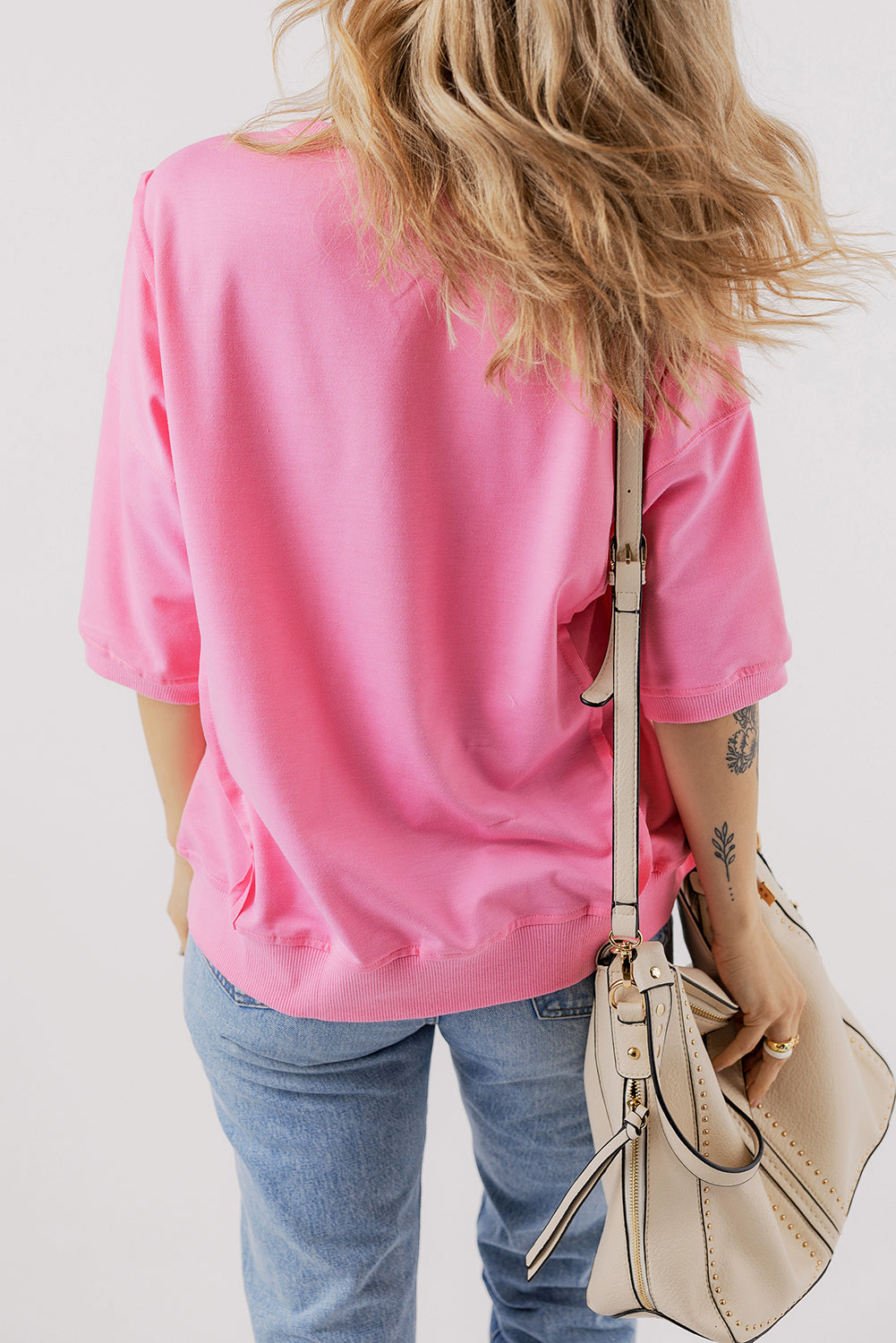 Bonbon Exposed Seam Loose Tee