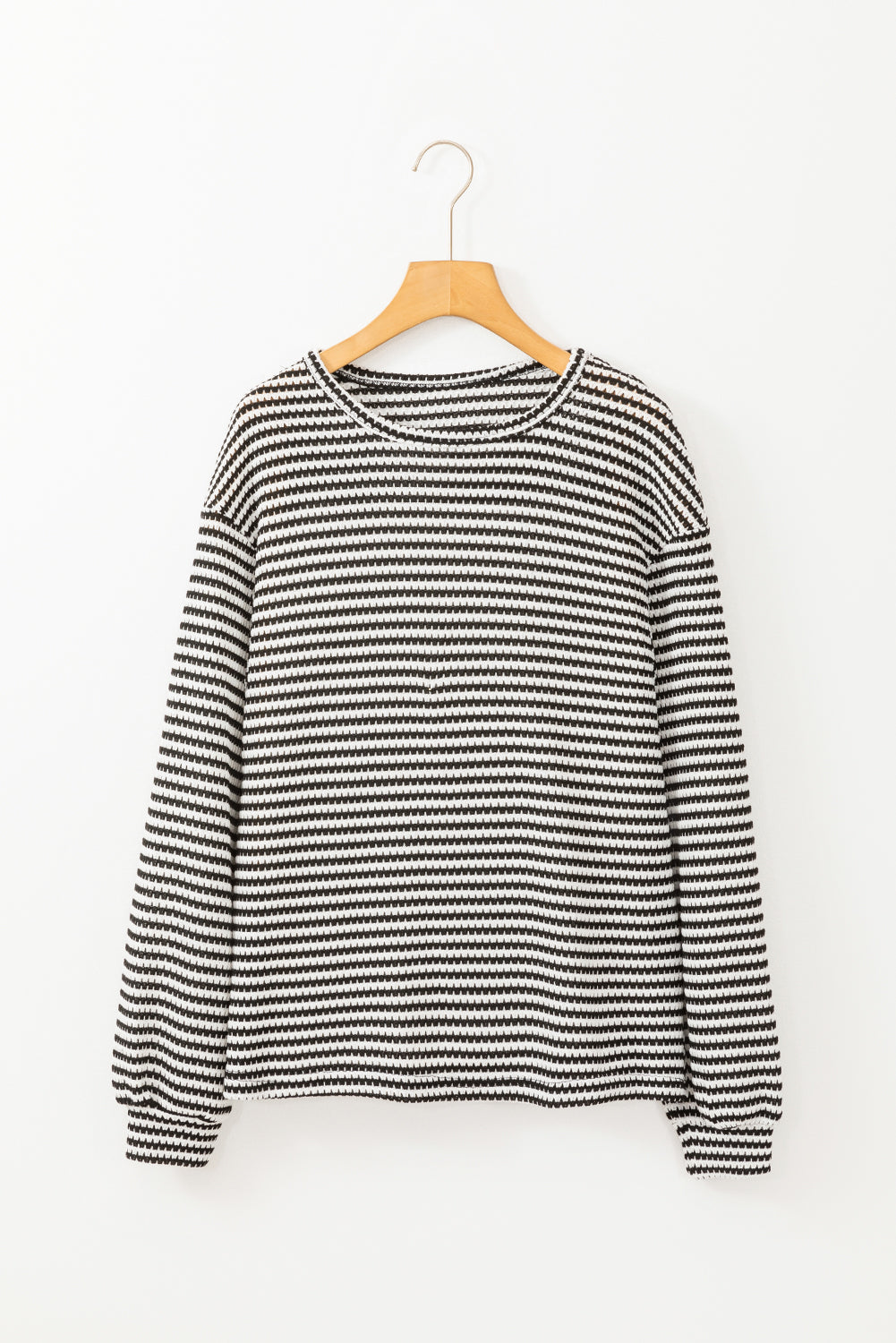 Black Stripe Round Top