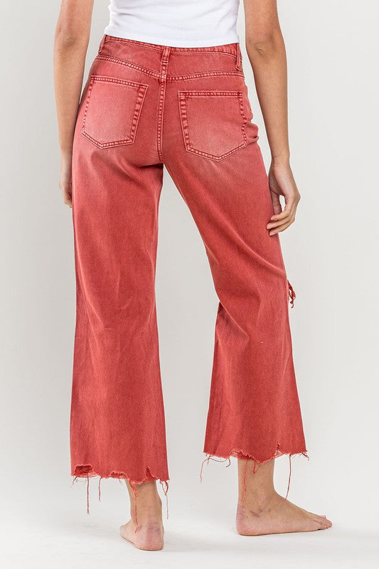 VERVET - 90s Vintage Crop Flare Jeans