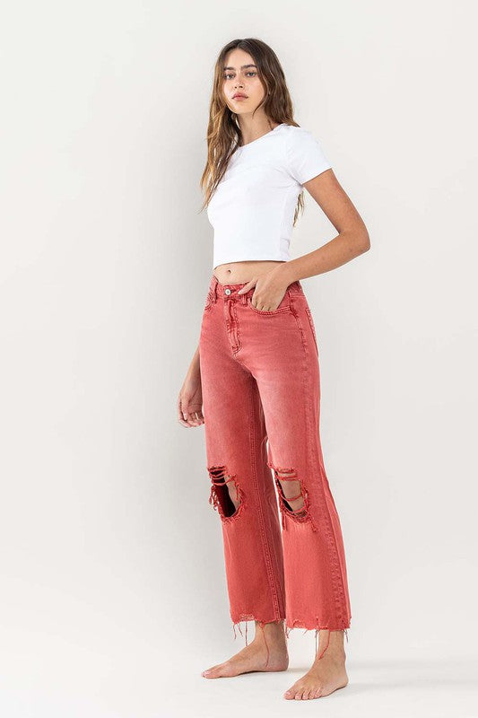 VERVET - 90s Vintage Crop Flare Jeans