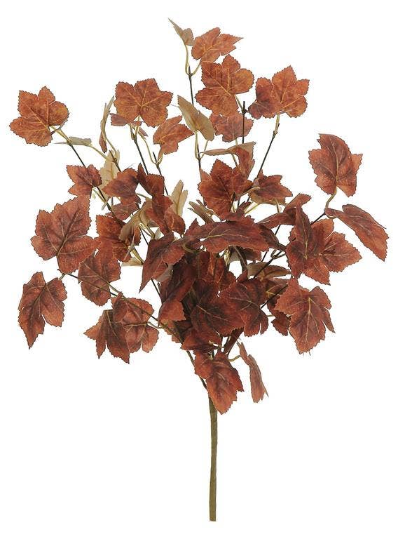 Mini Maple Leaf Bush, 20", Burgundy/Brown