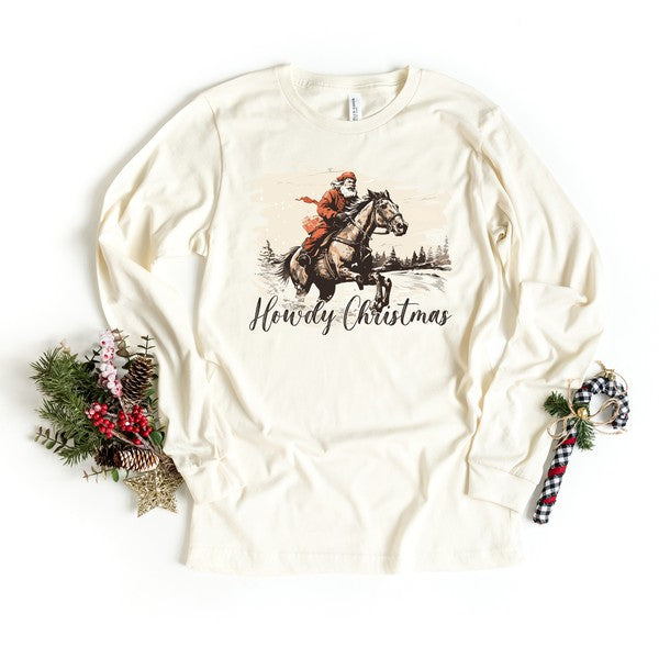 Howdy Christmas Long Sleeve Graphic Tee