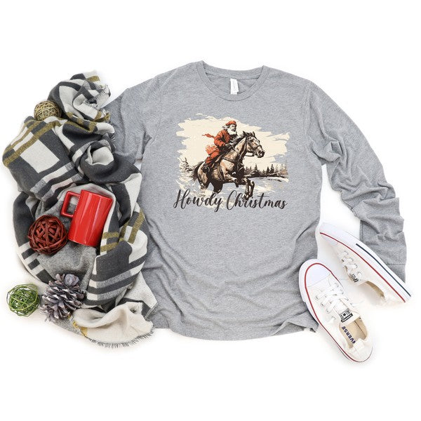 Howdy Christmas Long Sleeve Graphic Tee