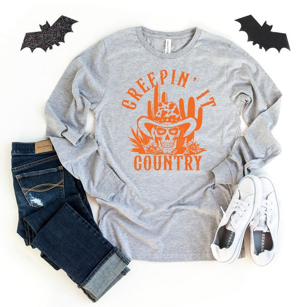 Creepin' It Country Long Sleeve Graphic Tee