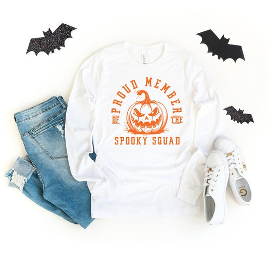 Proud Member Spooky Squad Long Sleeve Graphic Tee