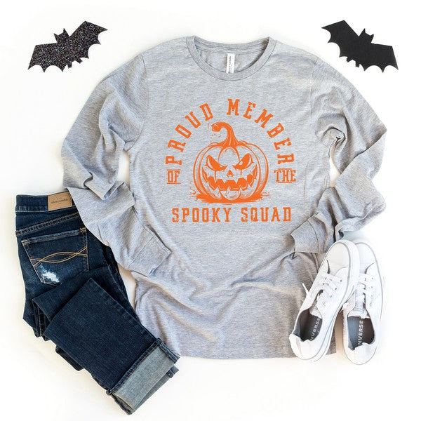 Proud Member Spooky Squad Long Sleeve Graphic Tee