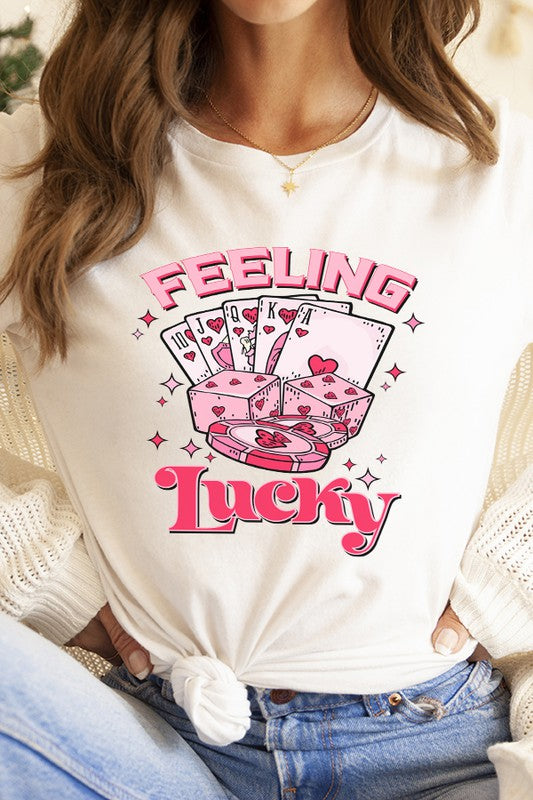 Valentine's Day Feeling Lucky Graphic Tee