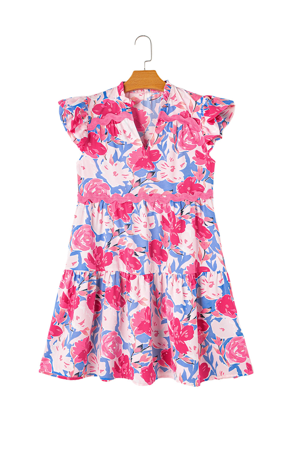 Pink Floral Ric Rac Dress